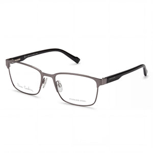 Pierre Cardin Silver Rectangle Eyeglasses Unisex, Alloy Steel frame