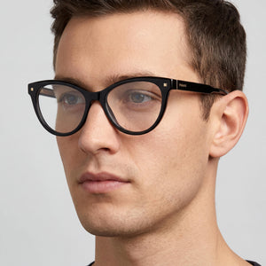 Polaroid Black Eyeglasses Men — lifestyle wear, office and reading