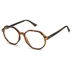 Polaroid Brown Oval Eyeglasses Unisex, Injected frame