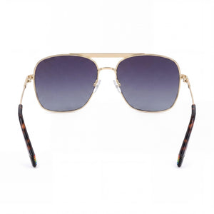 Polaroid Modern Shield Sunglasses Women — side view, Non-Polarized Grey Shaded lens