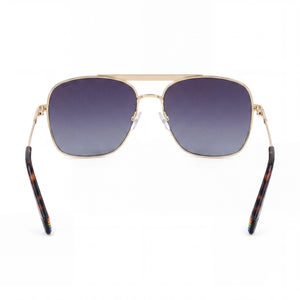 Polaroid Modern Aviator Sunglasses Women — side view, Non-Polarized Grey Shaded lens