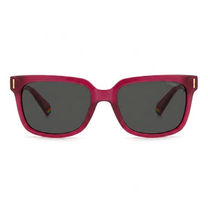 Polaroid Modern Rectangle Sunglasses for Men — front view, Polycarbonate frame