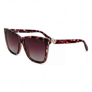 Polaroid Pld 4078/S/X Havana Square Sunglasses for Women, Burgundy Havana lens