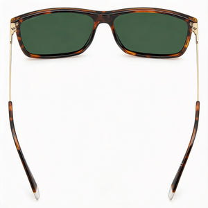 Polaroid PLD 4130/S/X Rectangle Sunglasses Unisex — side view, Polarized Green lens