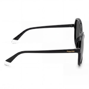 Polaroid Pld 4136/S Round Sunglasses Women — side view, Non-Polarized Grey lens