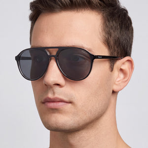 Polaroid PLD 4162/S Black Sunglasses Unisex — lifestyle wear, poolside lounging