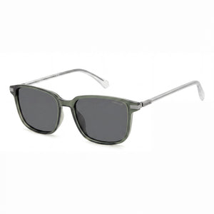 Polaroid Pld 4169/G/S/X Green Grey Rectangle Sunglasses for Women, Grey lens
