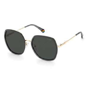 Polaroid Pld 6153/G/S Black Butterfly Sunglasses for Women, Grey lens
