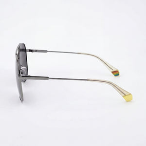 Polaroid Pld 6173/S Aviator Sunglasses Unisex — front view, Stainless Steel frame