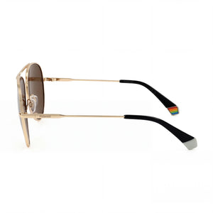 Polaroid Pld 6200/s/x Aviator Sunglasses Women — side view, Non-Polarized Gold Ivory lens
