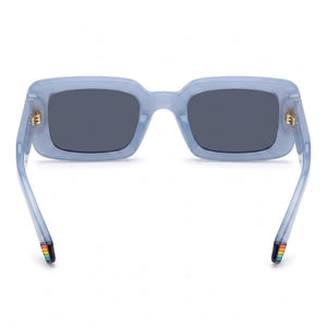 Polaroid PLD 6208/S/X Rectangle Sunglasses for Women — interior view, Polarized lens detail