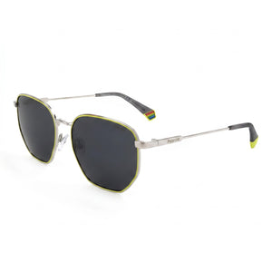 Polaroid Pld 6214/S/X Silver Round Sunglasses Unisex, Grey lens