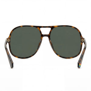 Polaroid PLD 6217/S Aviator Sunglasses for Women — interior view, Polarized lens detail