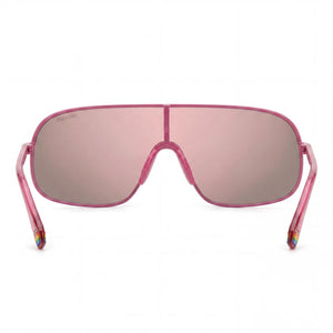 Polaroid Pld 6222/S Shield Sunglasses Unisex — side view, Polarized Rose Gold Multilayer lens
