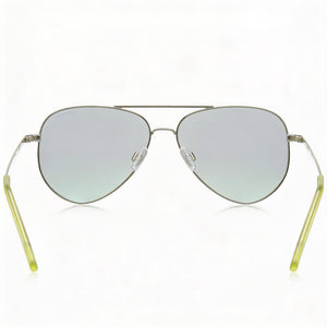 Polaroid Pld 8015/N Aviator Sunglasses Unisex — side view, Polarized Gray Silver Mirror lens