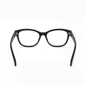 Polaroid PLD D370 Cat Eye Eyeglasses Women — side view, Black Acetate temples