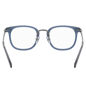Polaroid Pld D384g Square Eyeglasses Men — side view, Blue Plastic temples