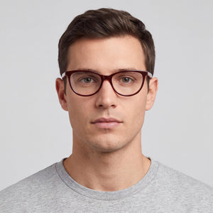 Polaroid Pld D395 Oval Eyeglasses for Men — interior view, Polycarbonate demo lenses