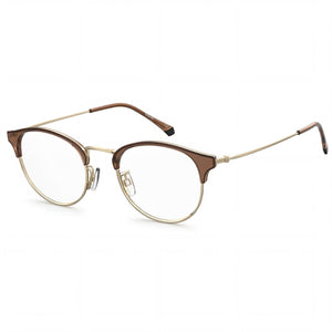 Polaroid PLD D404/G Brown Round Eyeglasses Unisex, Alloy Steel frame