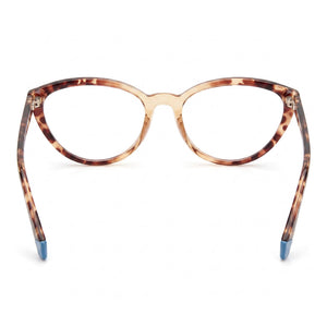 Polaroid Pld D432 Cat Eye Eyeglasses Women — side view, Havana Beige Injected temples