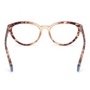Polaroid Pld D432 Cat Eye Eyeglasses Women — side view, Havana Beige Injected temples