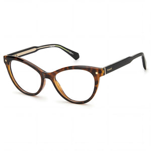 Polaroid Pld D446 Havana Cat Eye Eyeglasses for Men, Injected frame