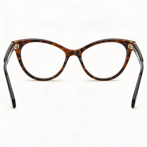 Polaroid Pld D446 Cat Eye Eyeglasses Men — side view, Havana Injected temples