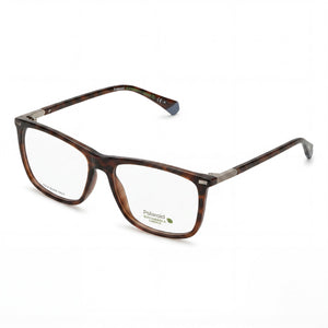Polaroid PLD D452 Havana Rectangle Eyeglasses for Men, Injected frame