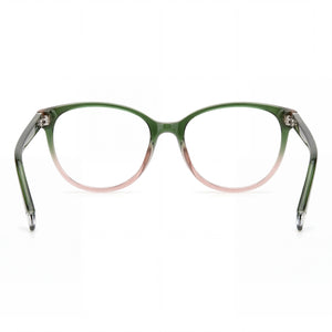 Polaroid PLD D467 Cat Eye Eyeglasses Women — side view, Green Injected temples