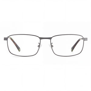 Polaroid Pld D480/G Rectangle Eyeglasses for Men — front view, Alloy Steel