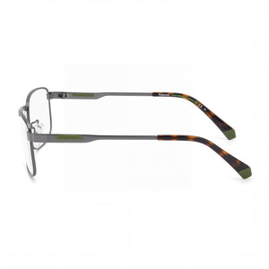Polaroid Pld D480/G Rectangle Eyeglasses Men — side view, Dark Ruth Alloy Steel temples
