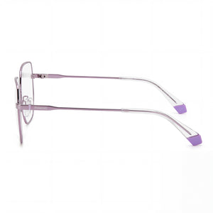 Polaroid Pld D508/G Square Eyeglasses for Women — front view, Stainless Steel