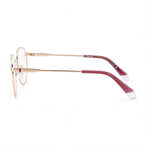 Polaroid PLD D522/G Rectangle Eyeglasses Men — side view, Gold ECO METAL temples