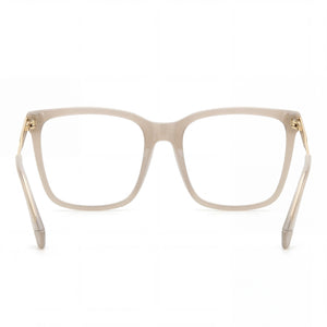 Polaroid PLD D528 Rectangle Eyeglasses Women — side view, Beige Eco polyamide temples