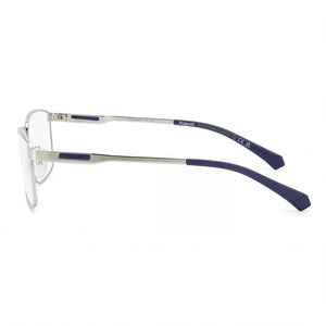 Polaroid PLD D534/G Rectangle Eyeglasses for Men — front view, ECO STAINLESS STEEL