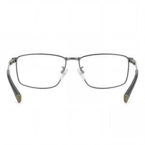 Polaroid Pld D534/G Rectangle Eyeglasses for Men — front view, Eco Stainless Steel