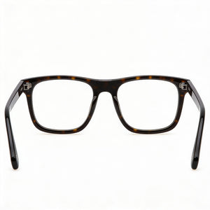 Police Casual Square Eyeglasses for Men — front view, Acetate