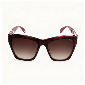 Police Casual Cat Eye Sunglasses for Women — front view, Acetate frame