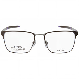 Police Classic Rectangle Eyeglasses for Men — front view, Metal
