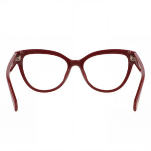 Police Rectangle Eyeglasses for Women — interior view, Plastic demo lenses