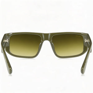 Police SPLL13 Rectangle Sunglasses Men — side view, Non-Polarized Green Gradient lens