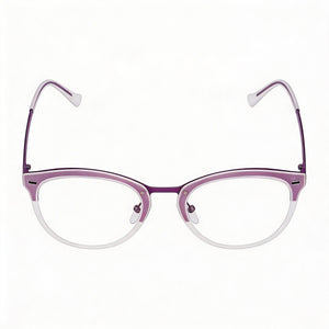 Police VPL283 Oval Eyeglasses Unisex — front view, Metal frame