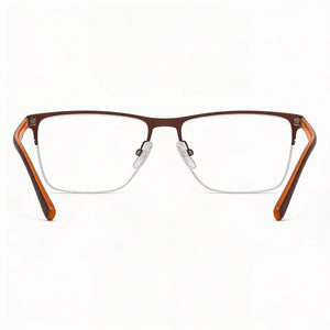 Police VPL398 Rectangle Eyeglasses Unisex — front view, Metal frame
