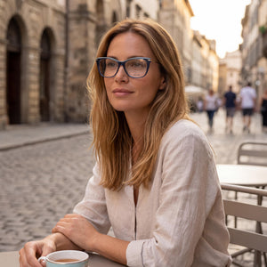 Police VPL506E Blue Eyeglasses Women — lifestyle wear, office and reading