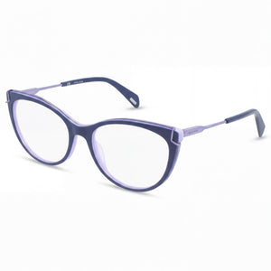 Police Vpla89 Blue Cat Eye Eyeglasses for Women, Acetate frame