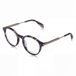Police VPLG27 Black Round Eyeglasses Unisex, Acetate and metal frame