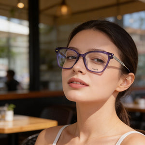 Police VPLG28 Violet Eyeglasses Unisex — lifestyle wear, office and screen work