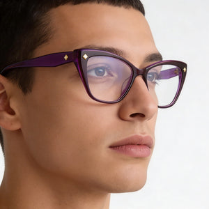 Police VPLM03 Violet Eyeglasses Unisex — lifestyle wear, office and reading