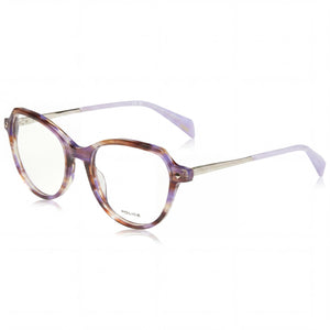 Police VPLM07 Pink Round Eyeglasses for Men, Acetate frame
