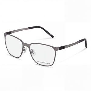 Porsche P8275 Grey Black Rectangle Eyeglasses Unisex, Stainless Steel frame
